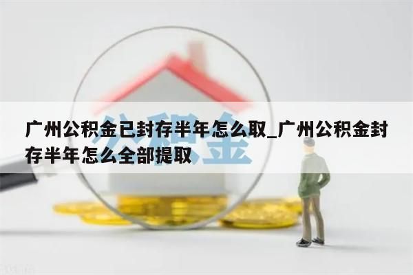 广州公积金已封存半年怎么取_广州公积金封存半年怎么全部提取